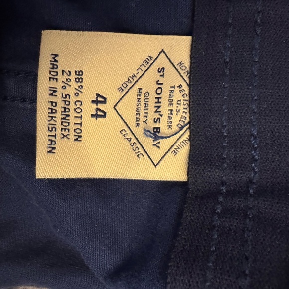 St. John's Bay Blue Flat Front Shorts - Picture 5 of 5